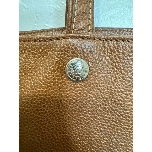 Longchamp Tan Pebbled Leather Tote Bag - Picture 11 of 11